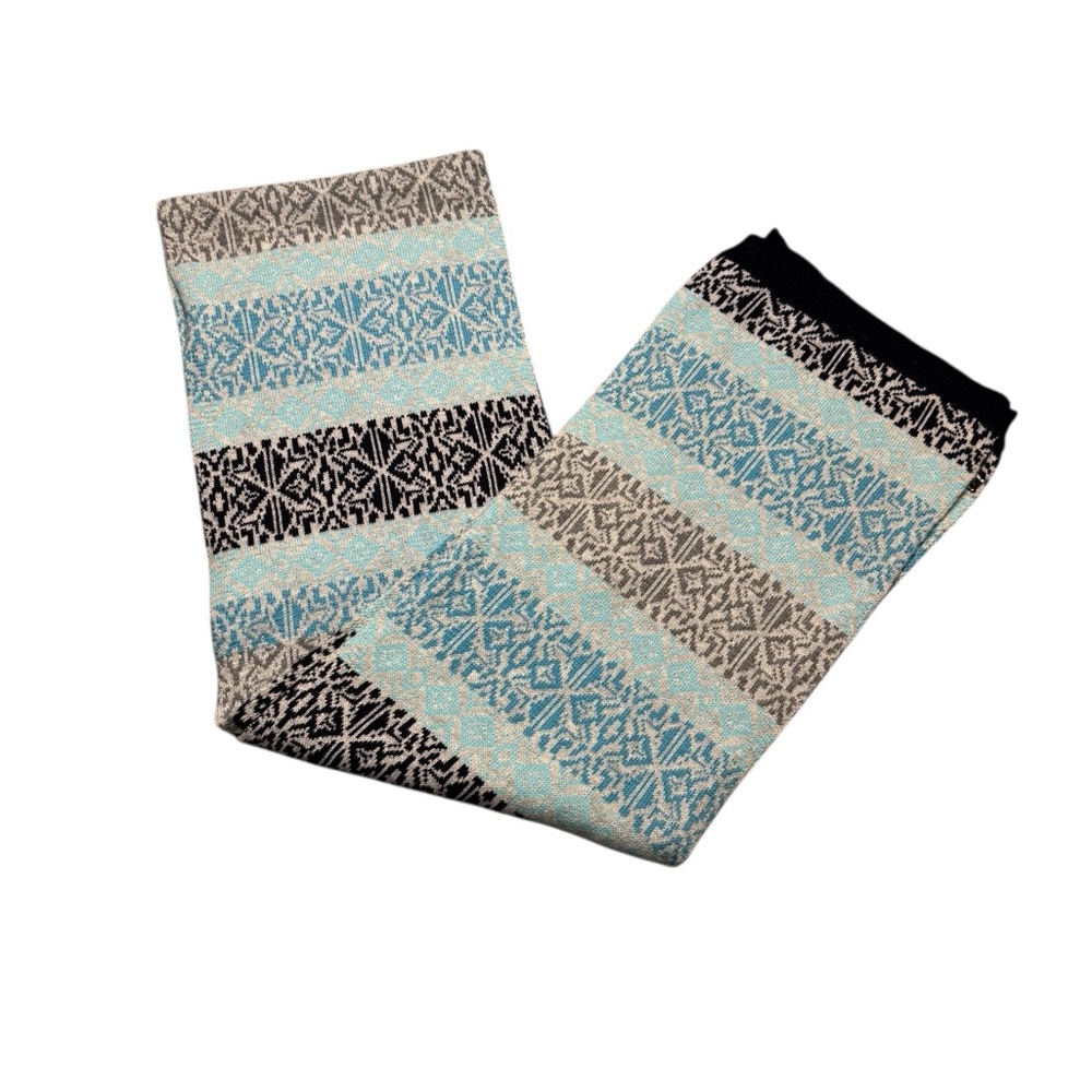 🧣 Ultra Soft Fair Isle Knit Scarf 💙 Wool-Blend Feel Winter Essential 🧣